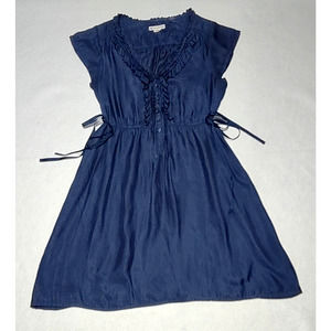 AMERICAN EAGLE NAVY SHEER SHIRTDRESS Large